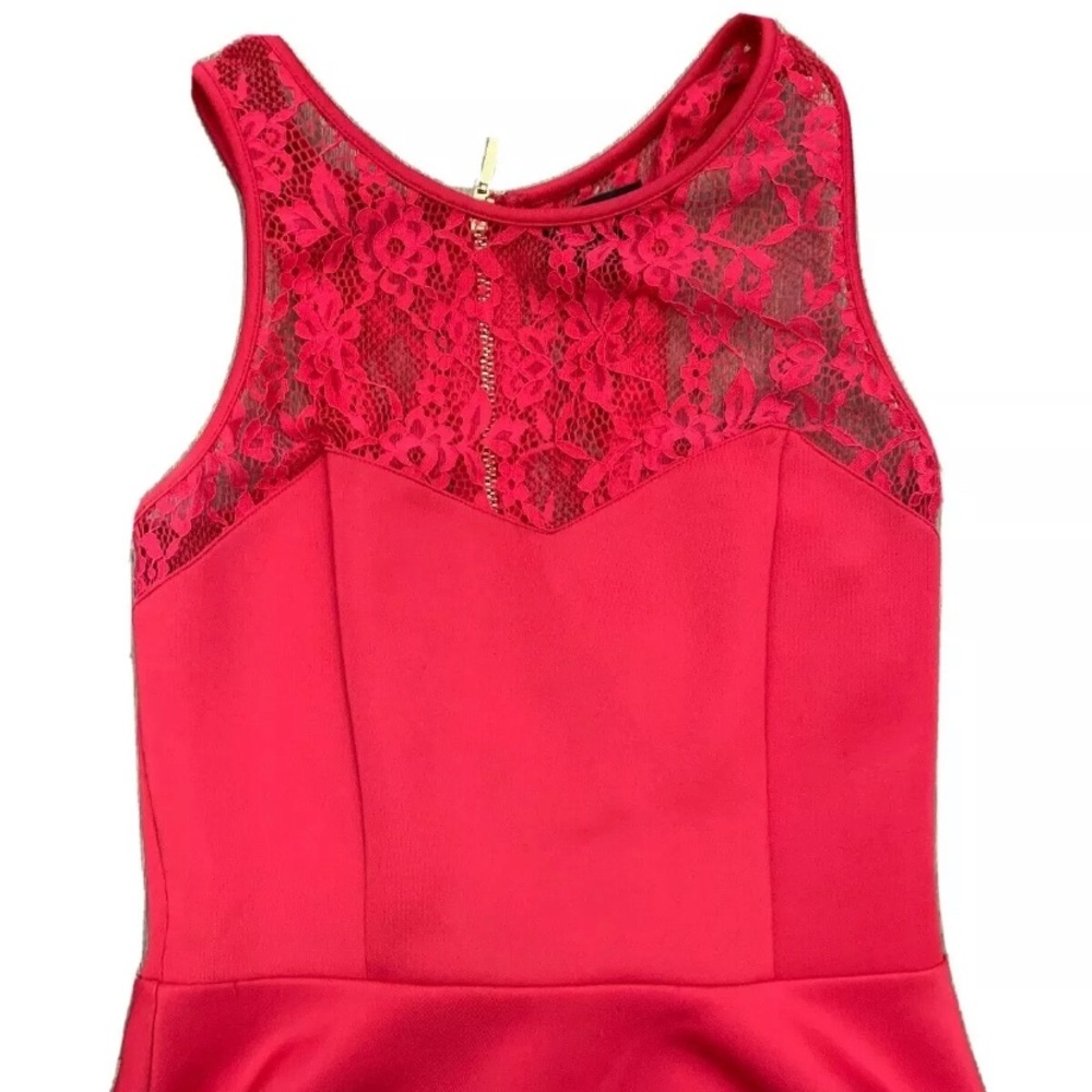 Red peplum top